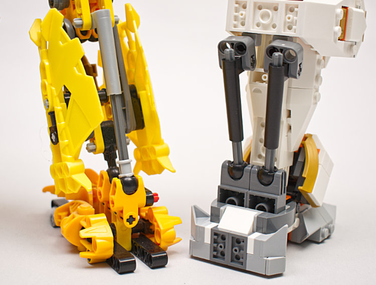 toa mata nui and cole’s mech legs compared