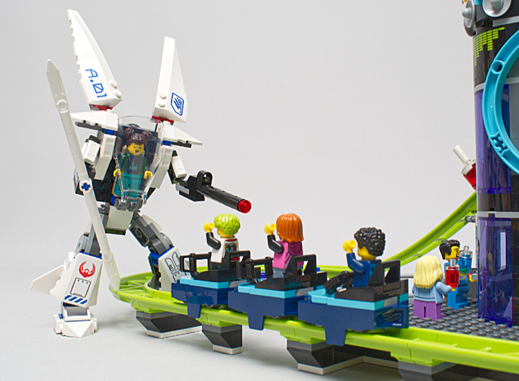 minifigure in cockpit