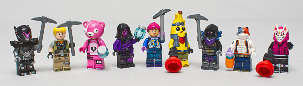 nine minifigures