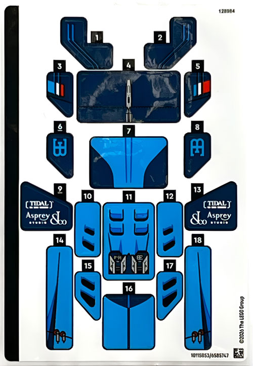 Gera　エンジェルセット Light Kit LEGO® Bugatti Vision GT Hyper Sports Car #77253 – Bright
