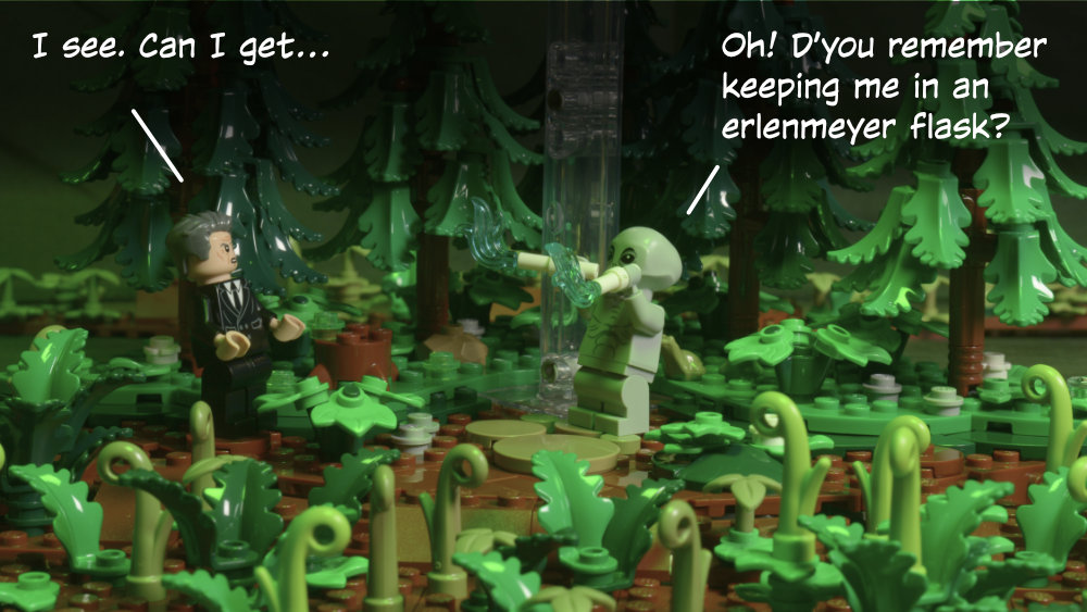 Smoking Man: I see. Can I get… Alien: Oh! D’you remember keeping me in an erlenmeyer flask?