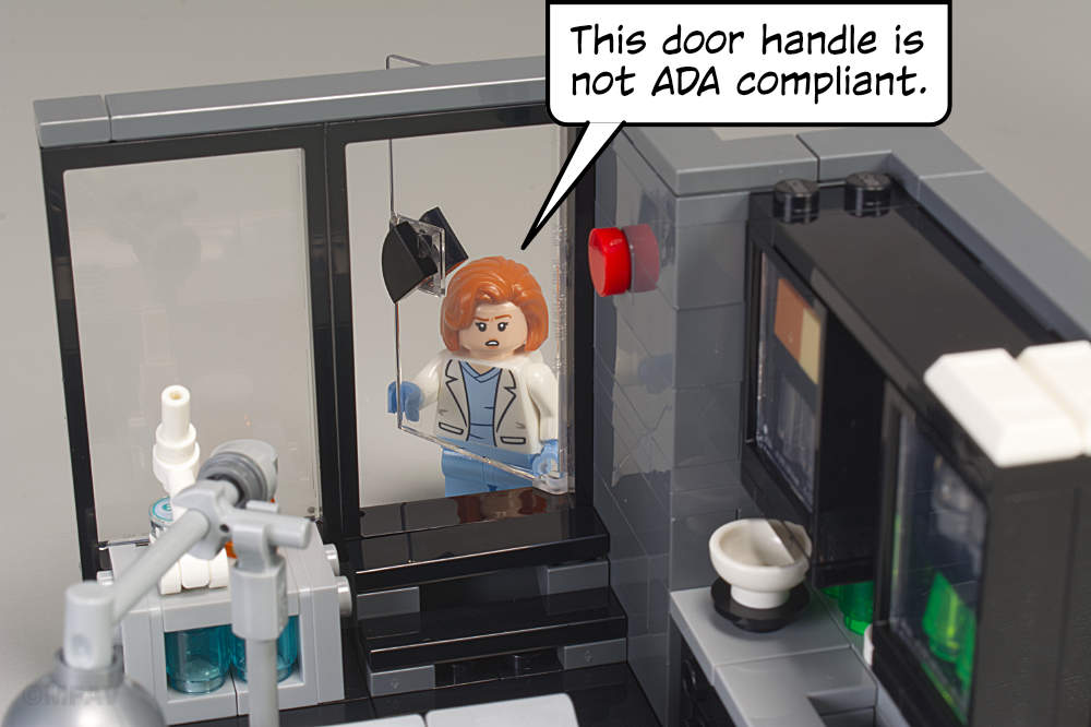 Scully: This door handle is not ADA compliant.