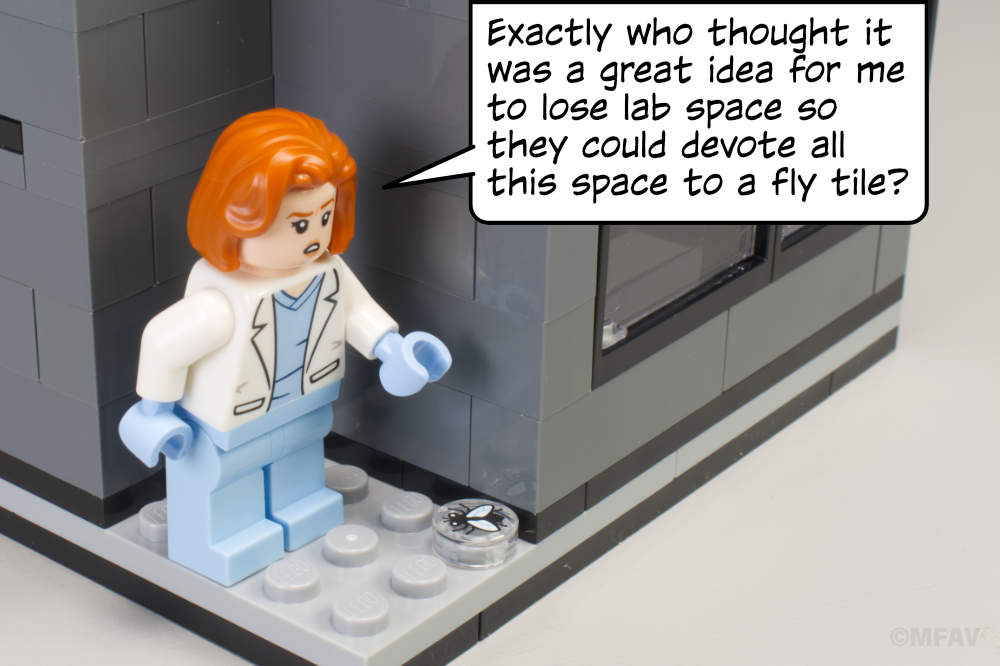Scully: Exactly who thought it was a great idea for me to lose lab space so they could devote all this space to a fly tile?