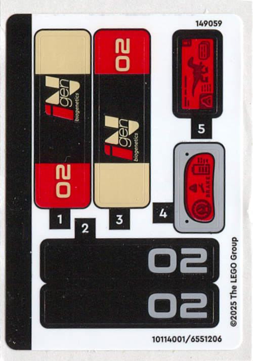 set 76972 stickers