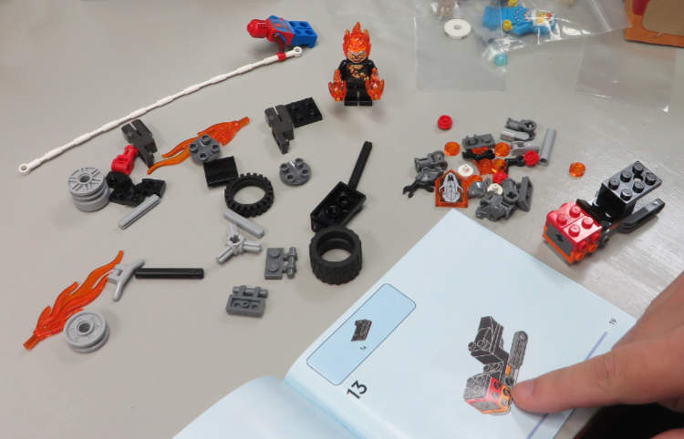 parts for spider-man ghost rider set