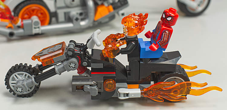 Spider-Man riding on bike